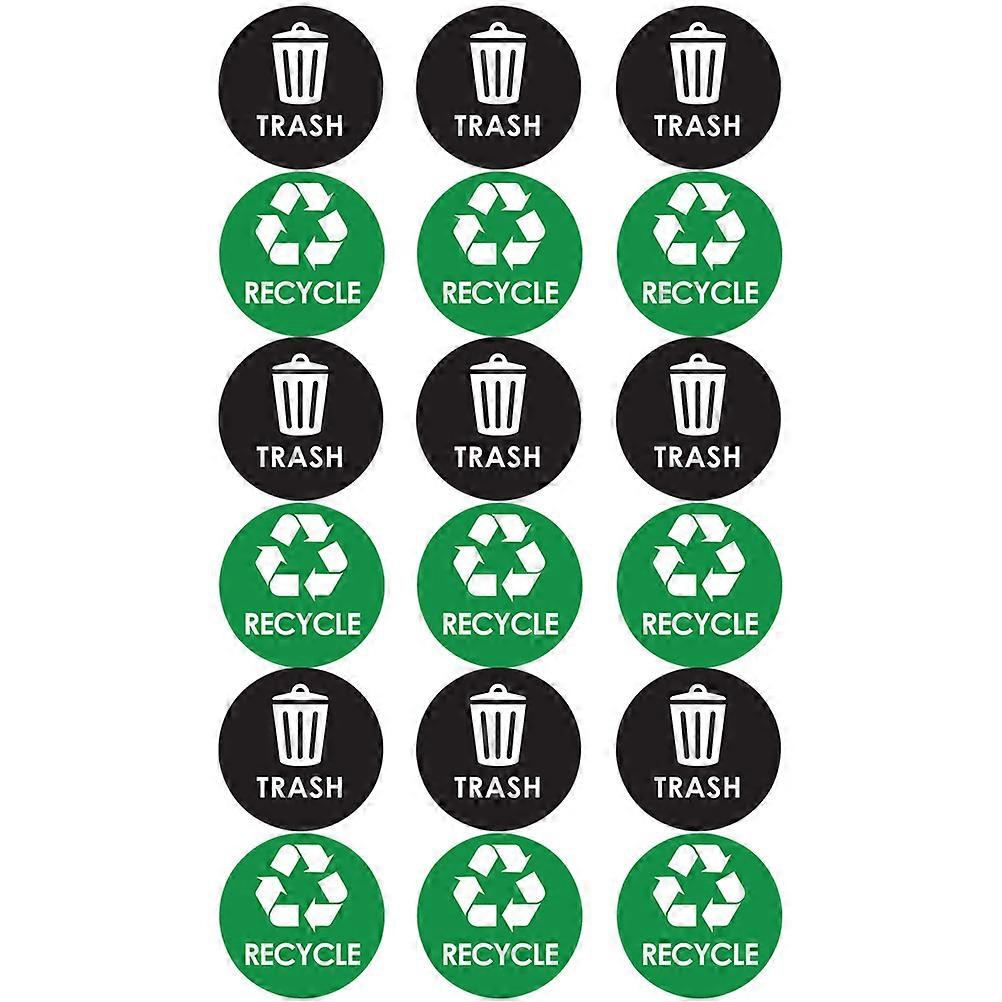 Recycling Bin Sticker for Trash Can Waste Sorting 4Sets