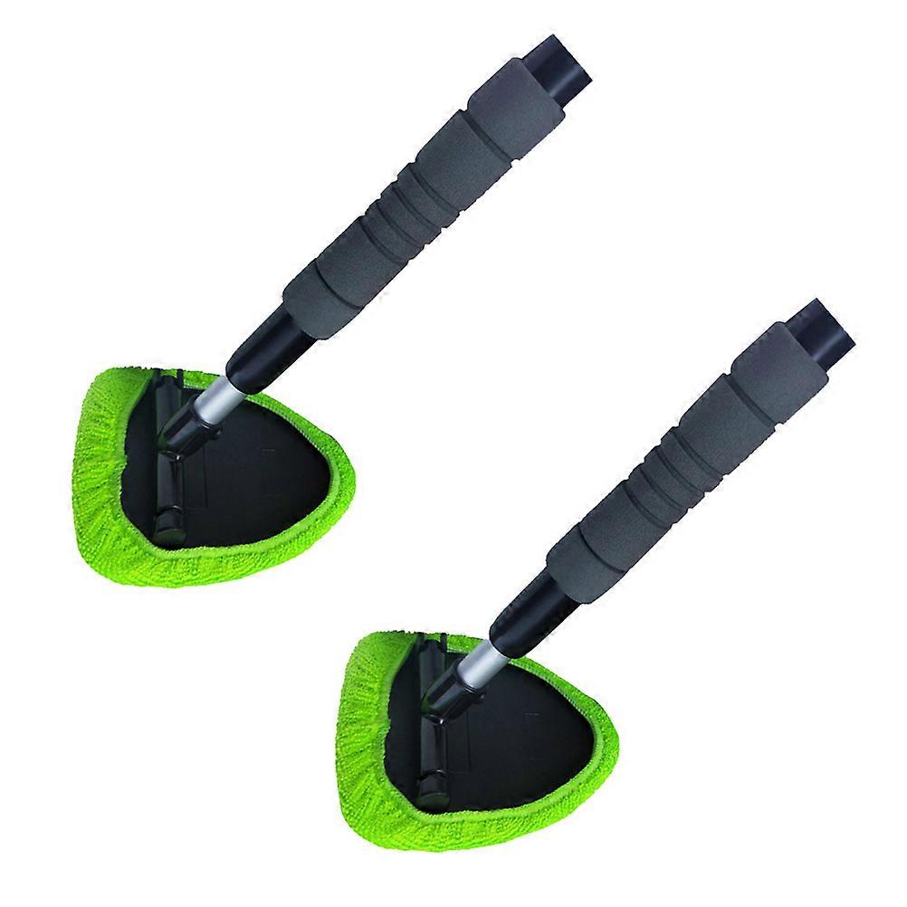 Windshield Cleaner Microfiber Brush with Long Handle for Car Windows 2Pcs