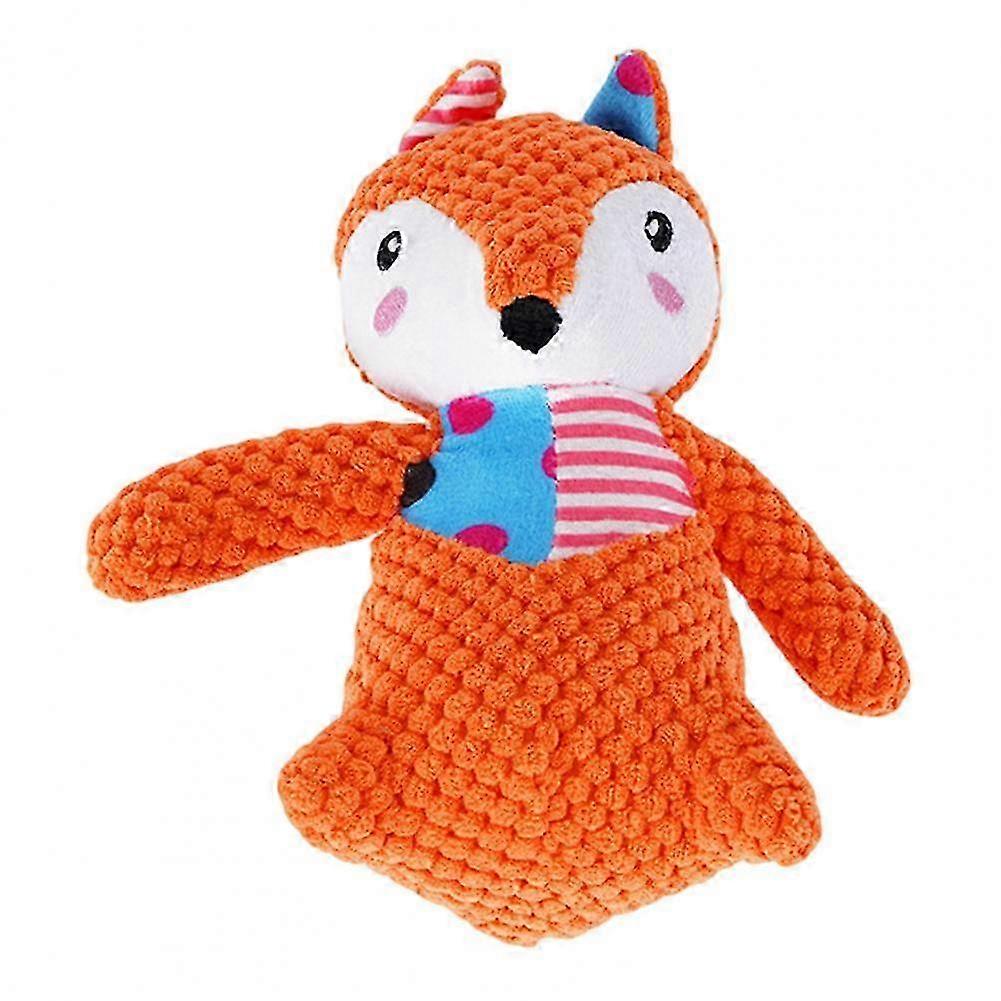 Textured Fox Chew Toy Squeaker