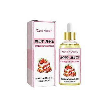 Óleo Corporal Hidratante de Morango com Jojoba e Coco, Firmador e Hidratante para Massagem em Pele Seca nte