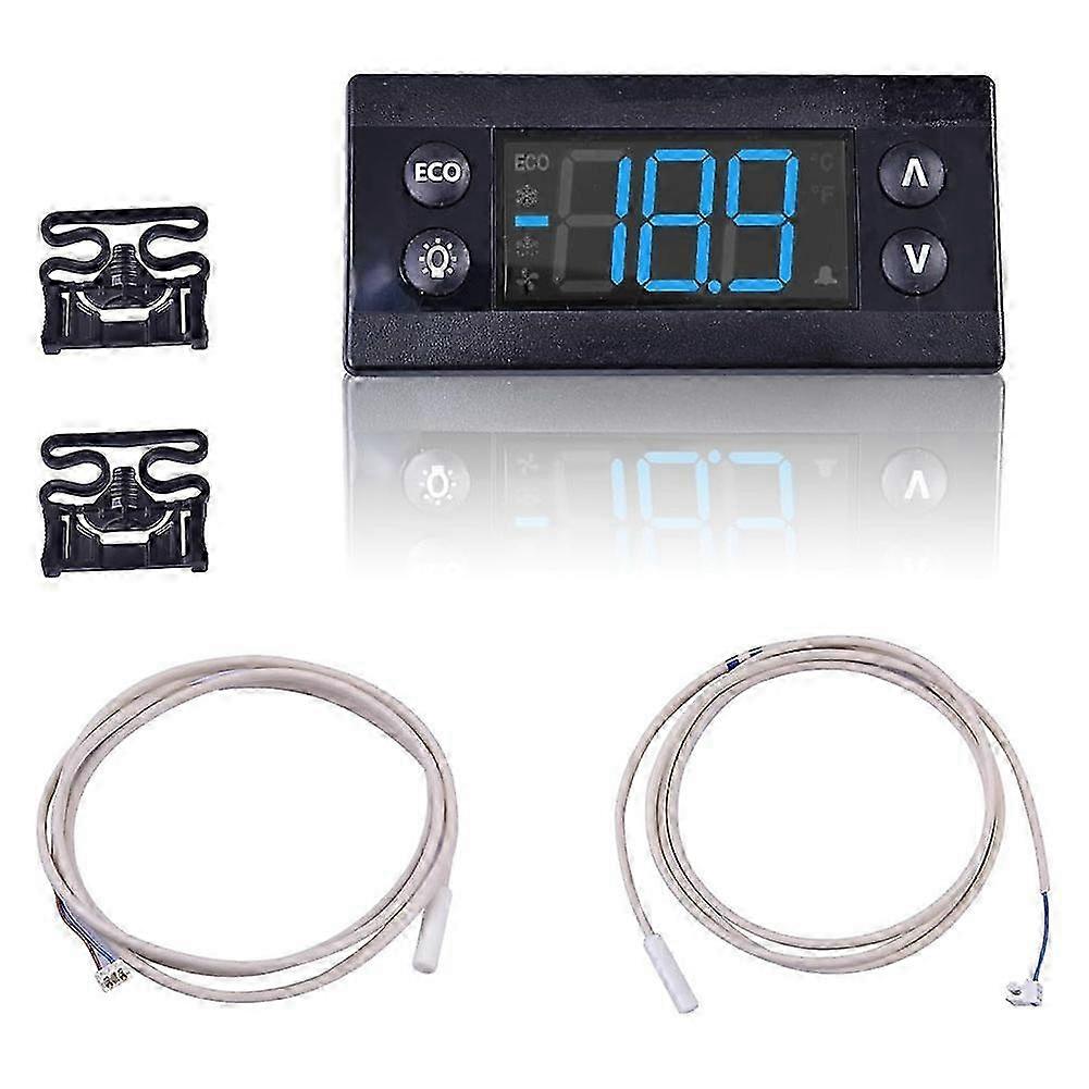 Erc112C Temperature Controller Kit, Electronic Refrigeration Controller with Sensor Compatible with 080G3491_qt5