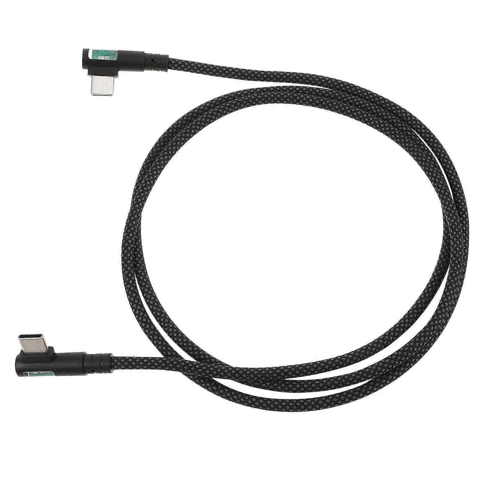 Data Cable Right Angle Type C Cable for Charging Black Aluminum