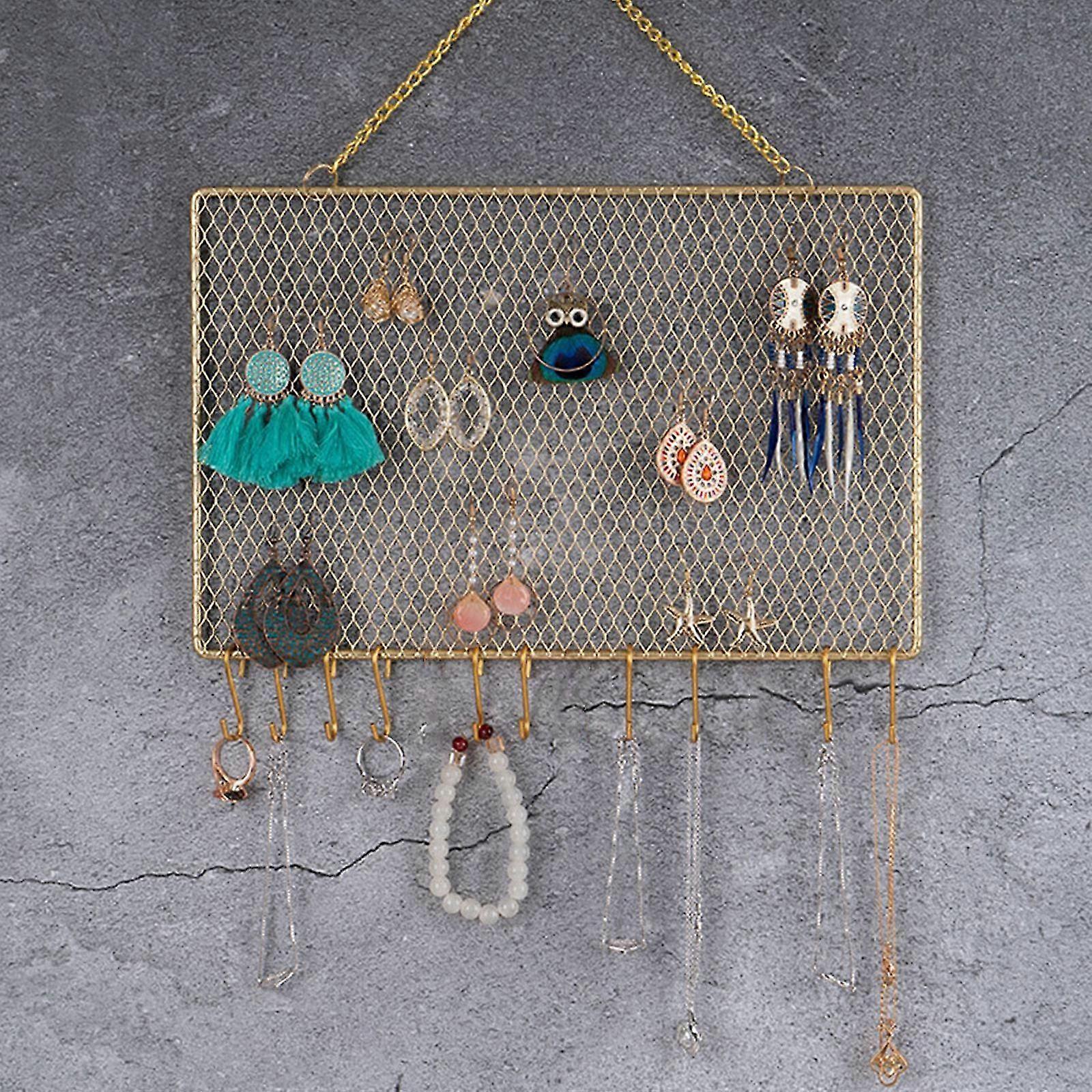 Rectangle Wall Mounted Earring Holder