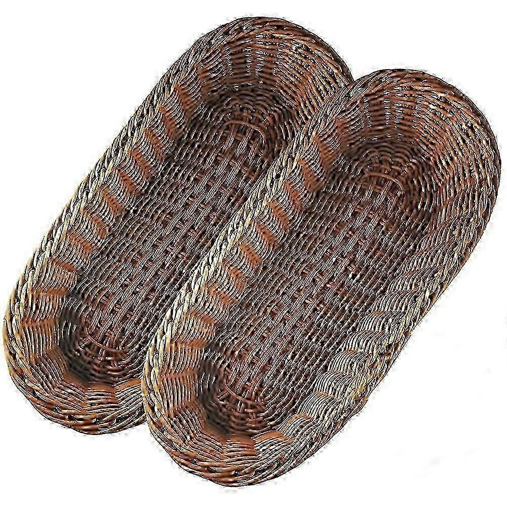 Reusable Plastic Bread Storage Baskets compatible with Bakery. Vegetables. Fruits. 2-Pack COS