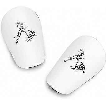 Soccer Protective Gear: 1 Pair Mini Shin Guards and Pads, Extra Small 10x6cm, White TW