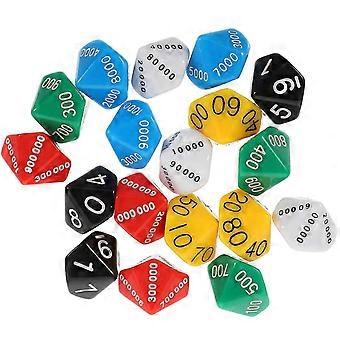 18pcs Place Value Dice Game Party Board Props Plastic Plaything