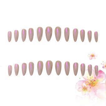 Fake Nail Tip Decals 1Set for Creative Nail Art DIY Manicure Set Pink
