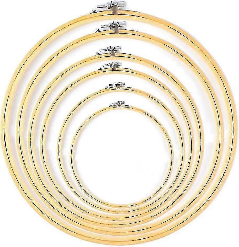 Adjustable Bamboo Embroidery Hoop Pack