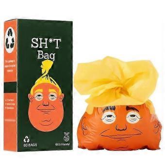 60-Piece Extra-Thick Poop Bags with Presidential Theme - Ideal for Outdoor Dog Walks#X1