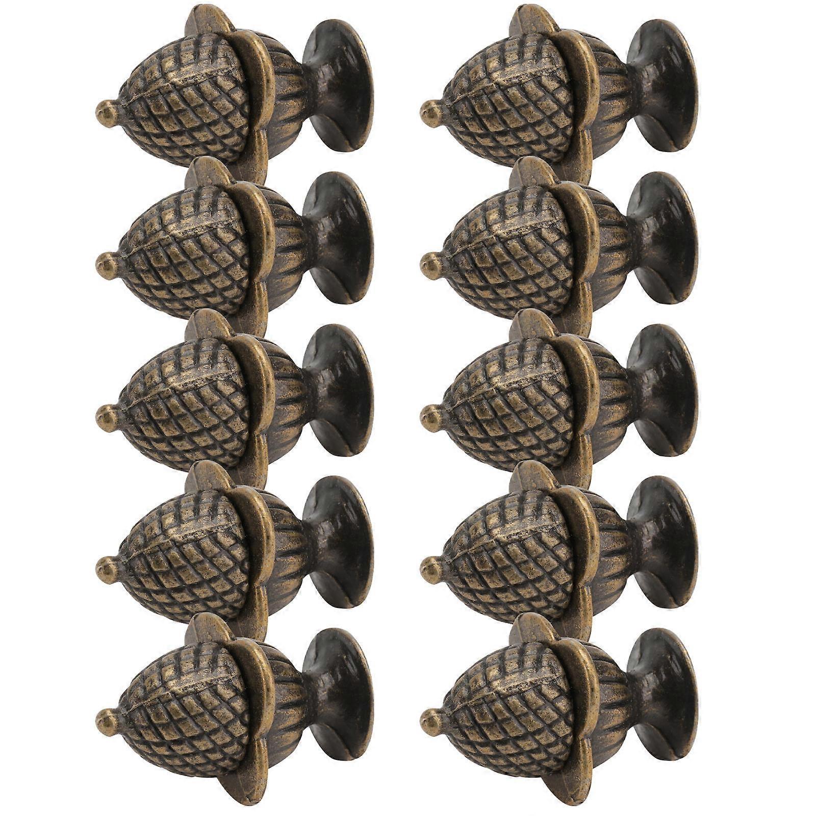 Assorted Color Antique Corn Pull Knobs compatible with Wardrobe Doors 10Pcs Zinc Alloy Made