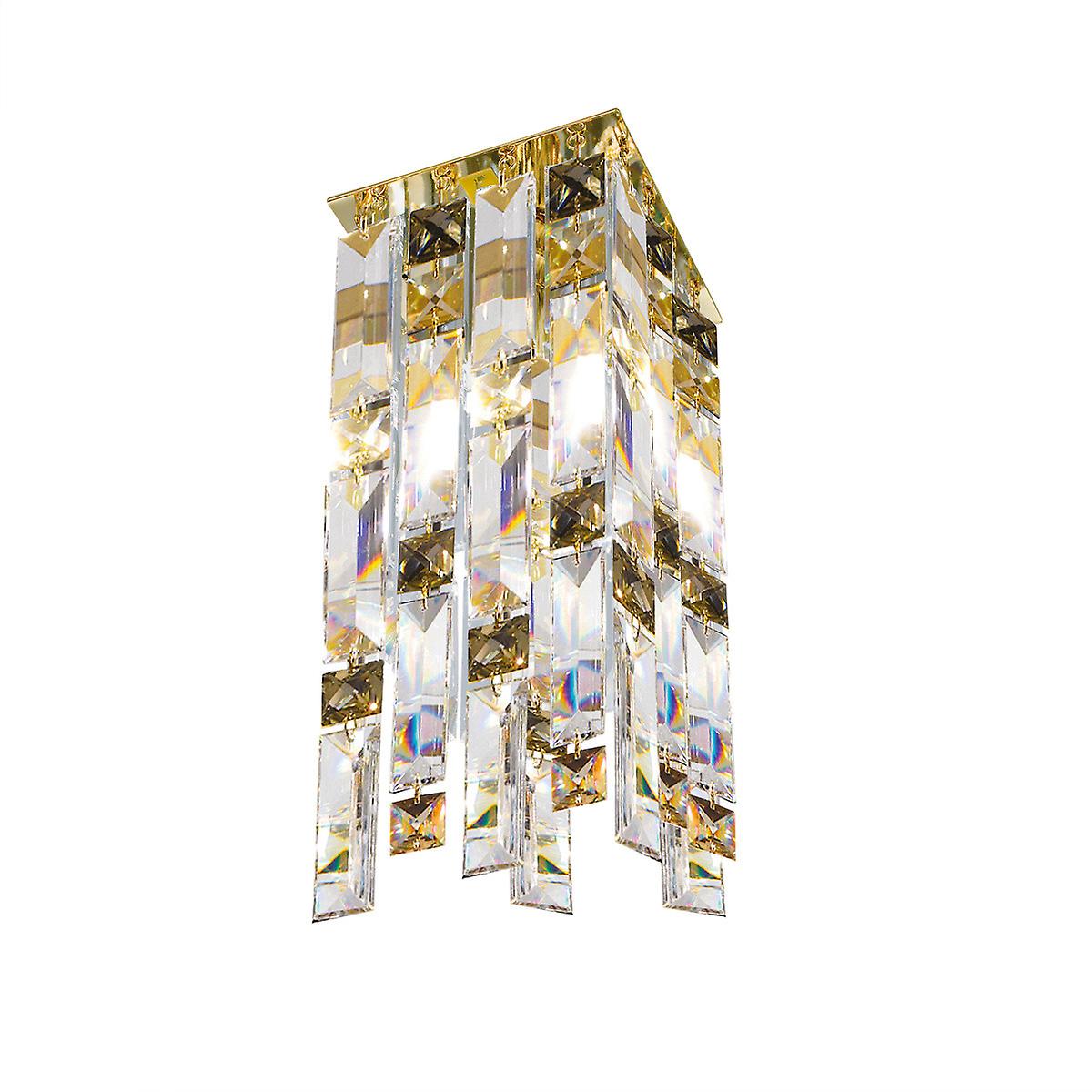 Prisma Crystal Ceiling Light 24 Carat Gold