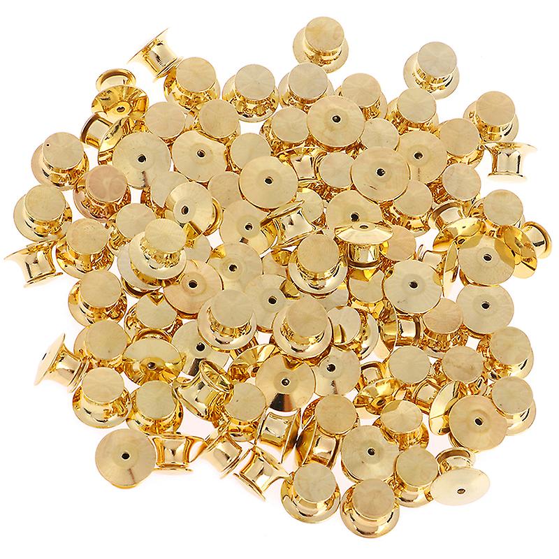 100pcs/set Gold Low Profile Locking Pin Backs Keepers For All Pin Post Pins