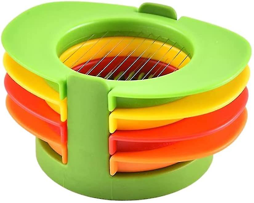 Egg Slicer, Egg Slicer Cutter Set 4 In 1 Boiled Egg Wedger Fruit Mushroom Divider For Banana Strawbe
