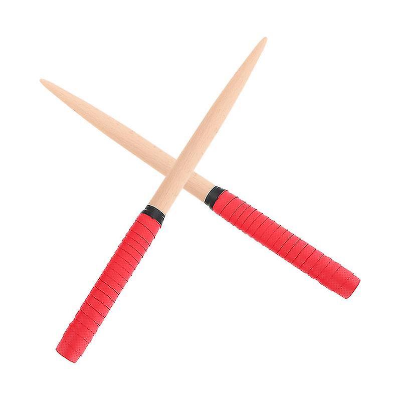 38X2cm Red Percussion Mallets 1 Pair Jazz Drum Sticks Sturdy Drumsticks Percussion Instrument Access