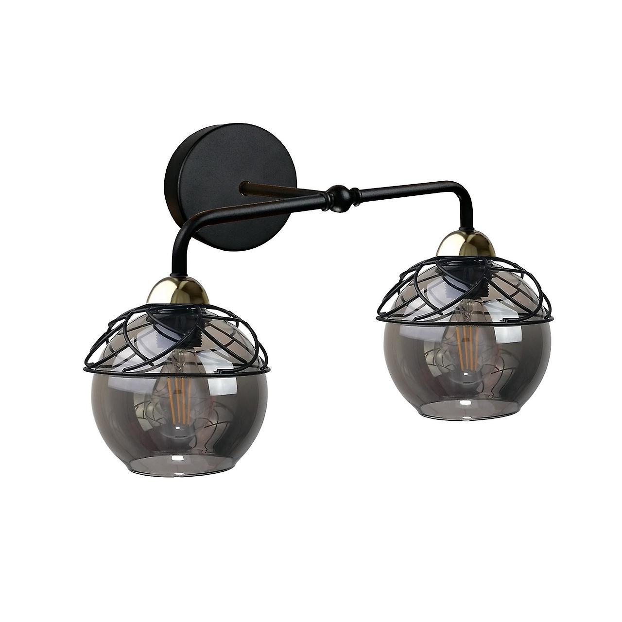 Mera Dome Wall Lamp Black, 23cm, 2x E27