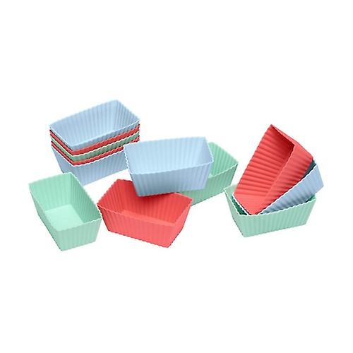 Rectangular mini platinum silicone molds 6 units (Blue)