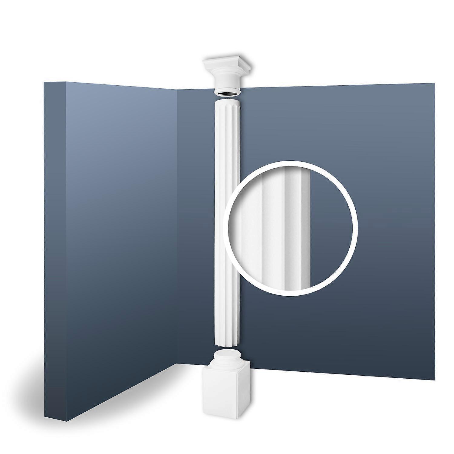 Orac Decor 1 x Full column set KD6 LUXXUS white Duropolymer® & Purotouch® pre-primed lightweight, sturdy, dimensionally stable ped