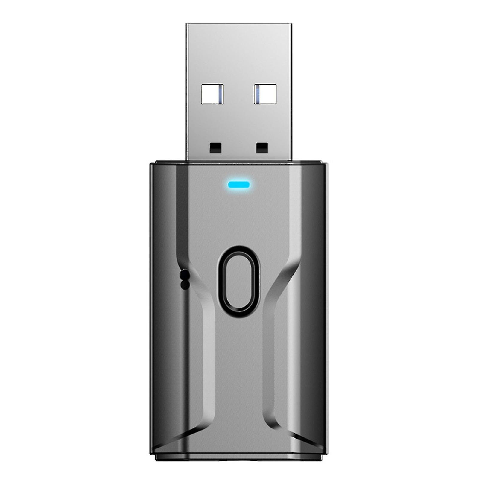 T02 Empfänger Sender Freisprecheinrichtung Bluetooth-kompatibel V5.0 2-in-1 Multifunktionale Schwarz USB Adapter Empfänger Sender für Computer