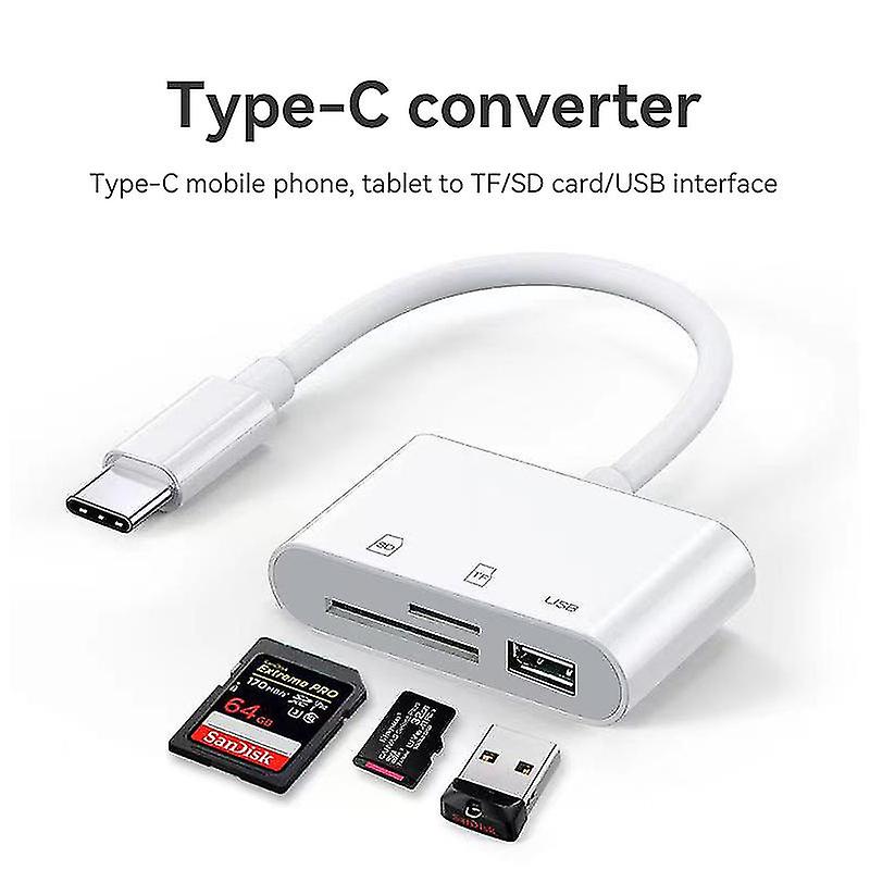 USBタイプCカードリーダーOTGアダプタマイクロUsb Sd / tfカードリーダーiPhone用ファーウェイXiaomiマックブックデータ転送ケーブルUディスクリーダー