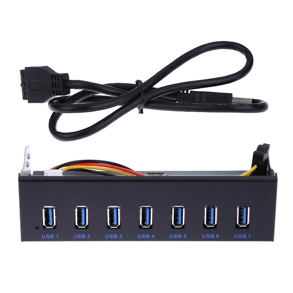 7 Ports USB 3.0 Front Panel Hub Internal Combo Bracket Adapter for PC Desktop