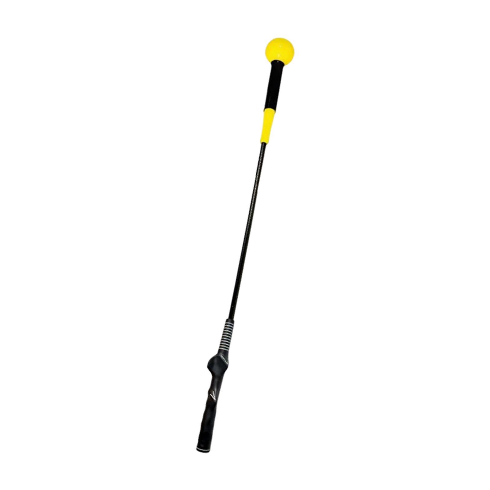 Golf Swing Trainer Training Aid Exercise Portable Nonslip Grip Warm up Stick Yellow
