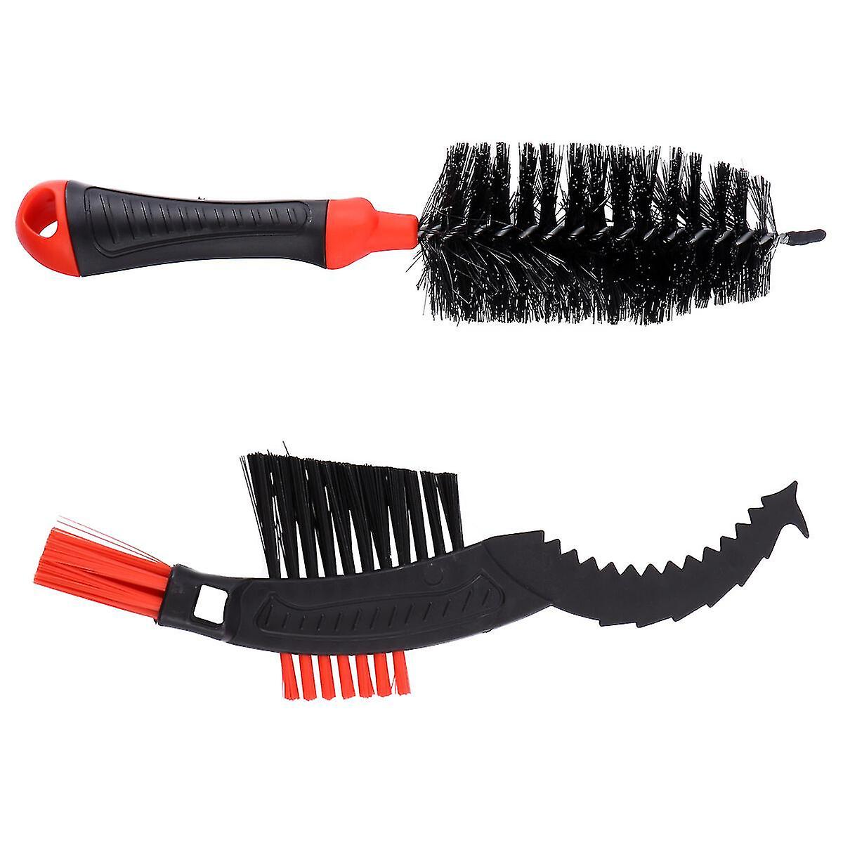 2pcs Bike Chain Clean Brush Chain Cleaner Scrubber Wash Tool Chain Cleaning Tool