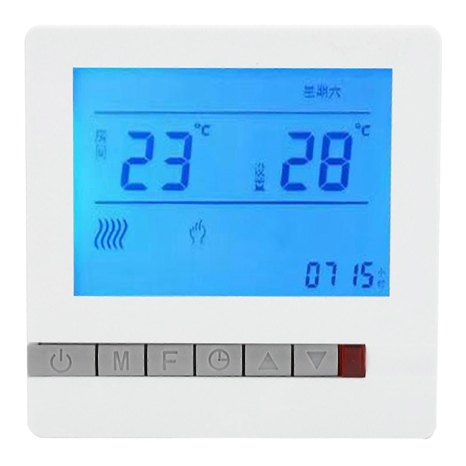 AC220V Thermostat Water Floor Heating Temperature Controller Panel with LCD Display