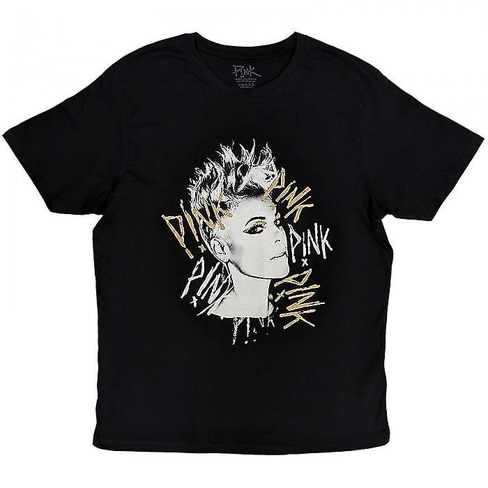 Rosa Unisex Vuxen Damer Pojkvän T-shirt