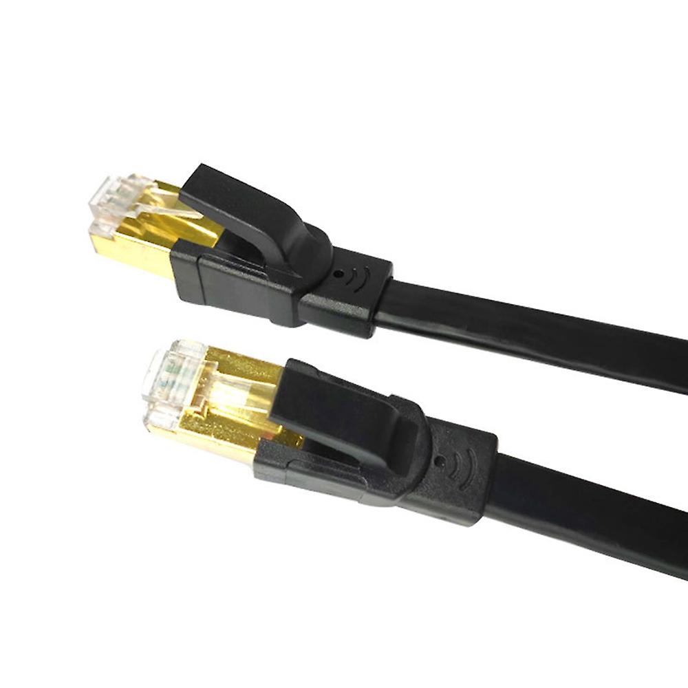 Cat 8 Ethernet Cable Flat Internet Network Cable 28AWG Oxygen-free Copper 40Gbps High Speed 2000Mhz