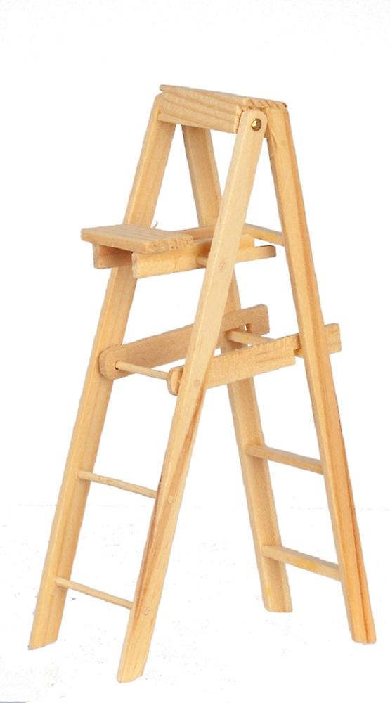 Dolls House Set Of Step Ladders Large Miniature Shed Diy Decoraters Accessory