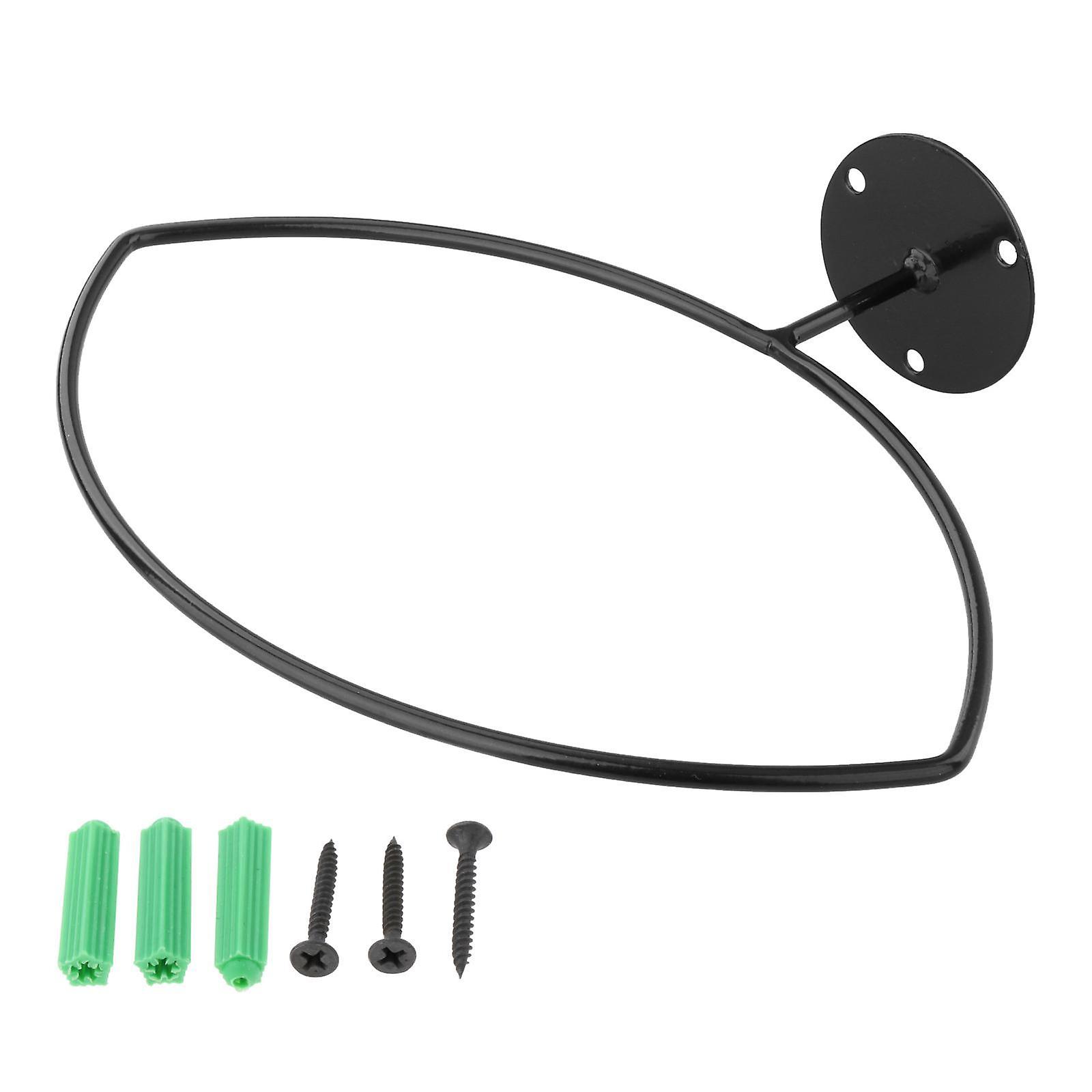 حاملي الكرة المعدنية المثبتة على الحائط لعبة الركبي هوب لكرة السلة أسود