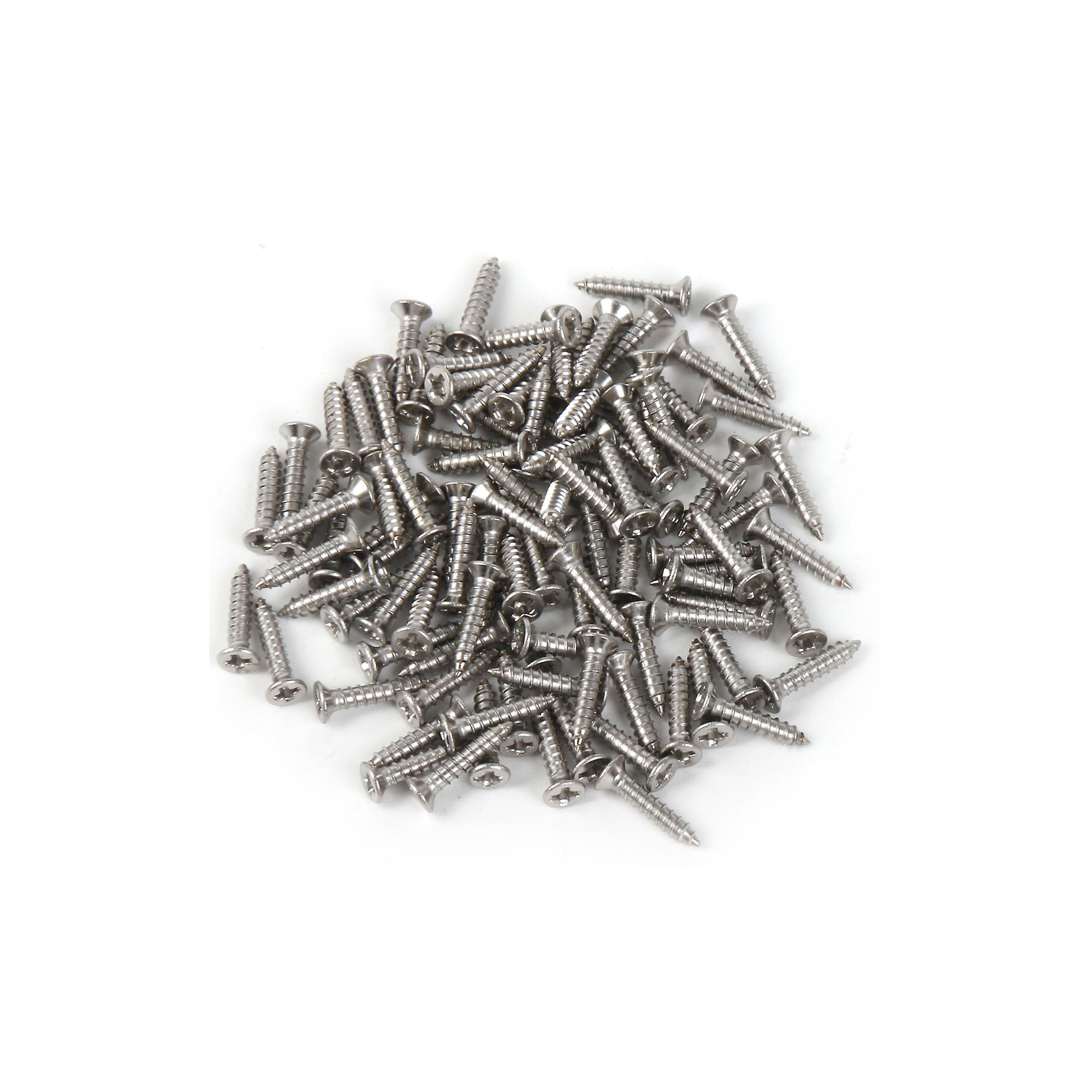 100 PCS Stainless Steel Cross Self Tapping Screws Flat Head Silver M2
