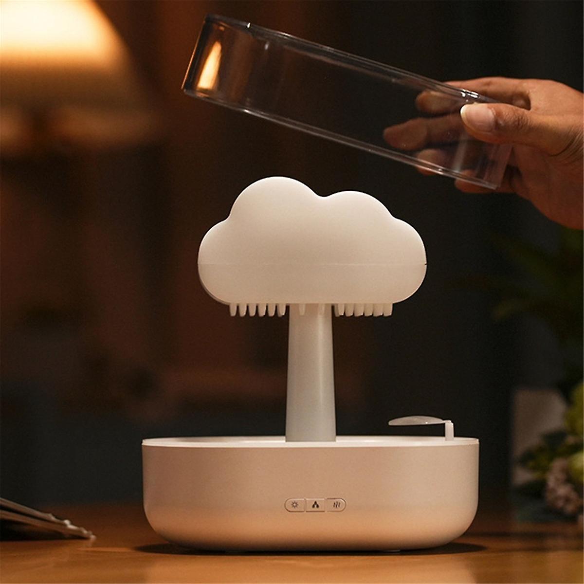 Rain Cloud Humidifier 200ML Essential Oils Diffuser with Water and Colorful Night Light Mushroom Hu