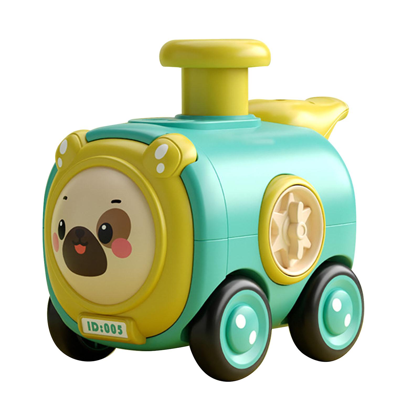 Inertia Train Toy Press Face Changing with Whistle Cartoon Crash Resistant Interaction Toy Train Model