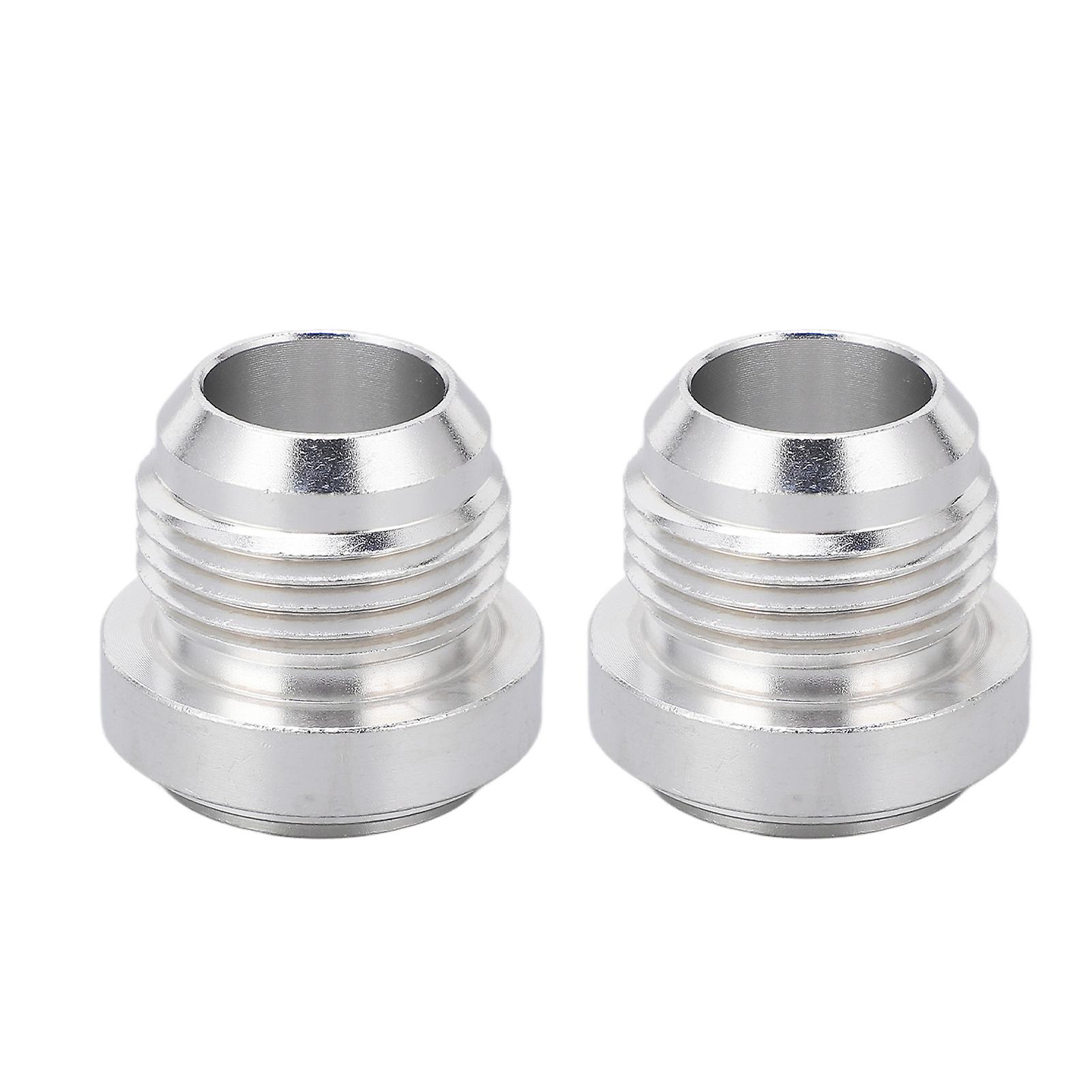 2pcs AN12 12AN Male Thread Fuel Line Fitting Adapter Weld On Cap