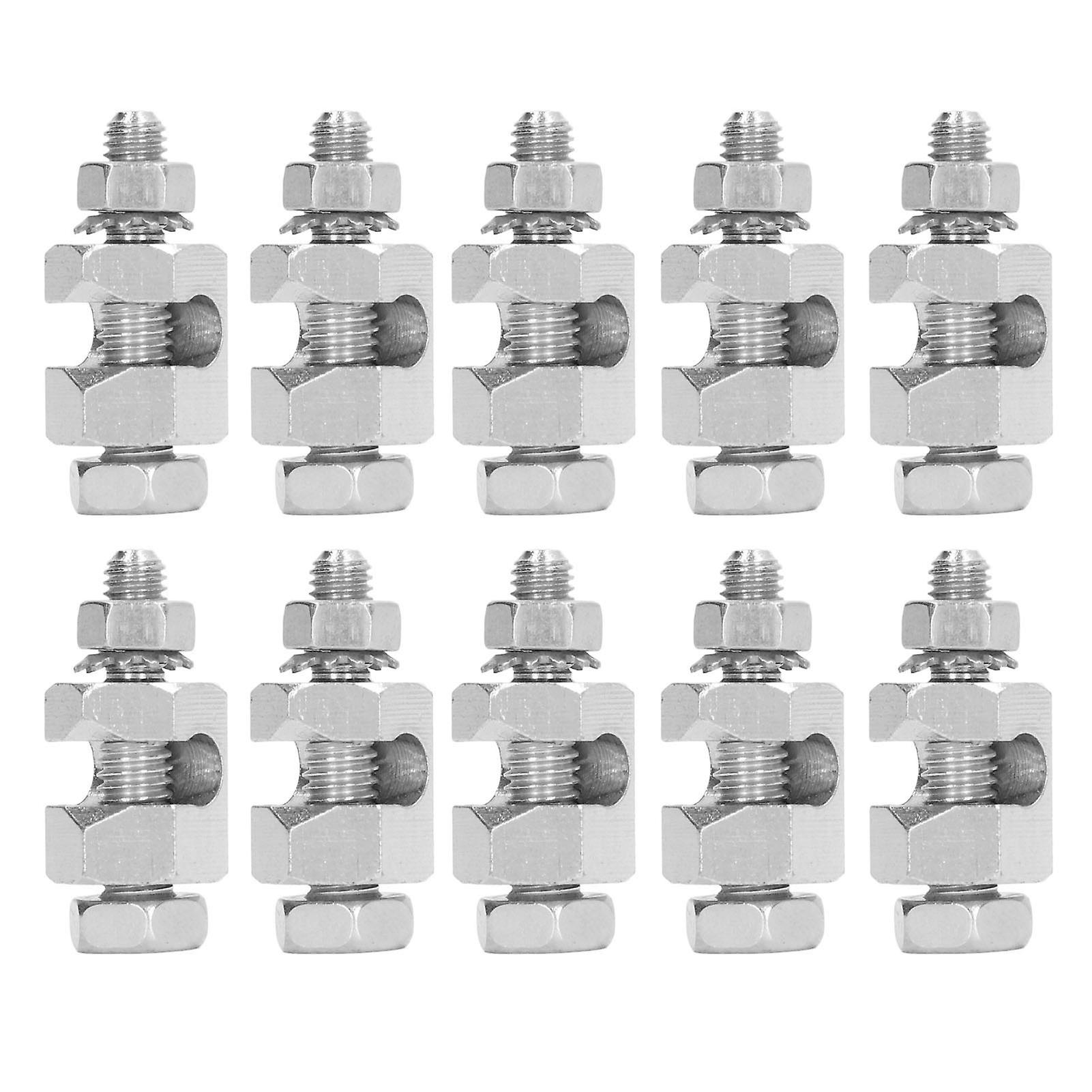 Earthing Clip Pack of 10 Lightning Protection Cable Clamp External Hex Copper Earth Protection Cable Clip for PV Module Solar System