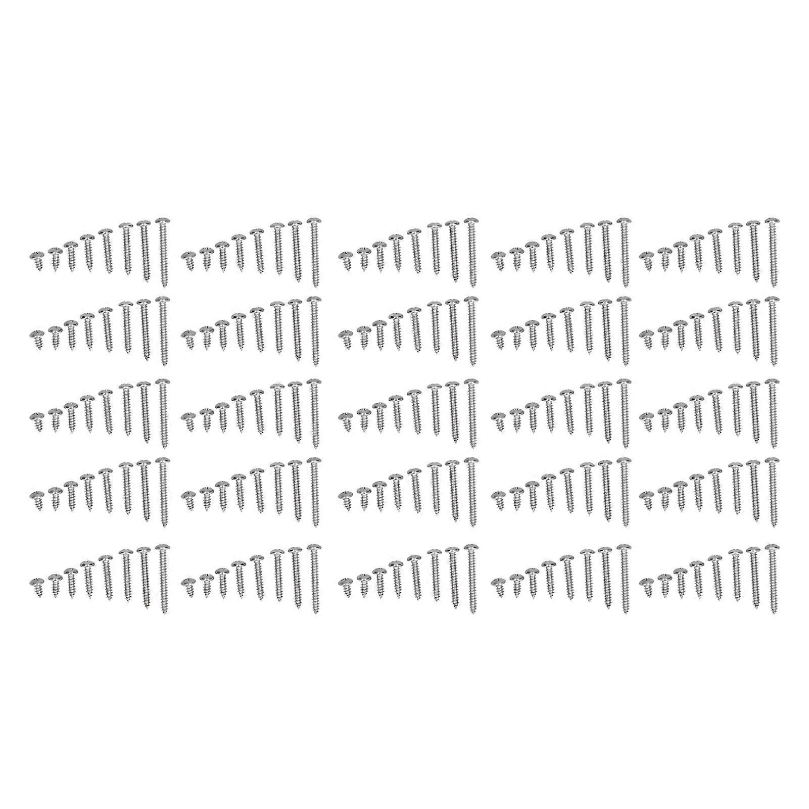 200Pcs Self Tapping Screws 304 Stainless Steel Cross Self Drilling Screw Kit for WoodCountersunk Head