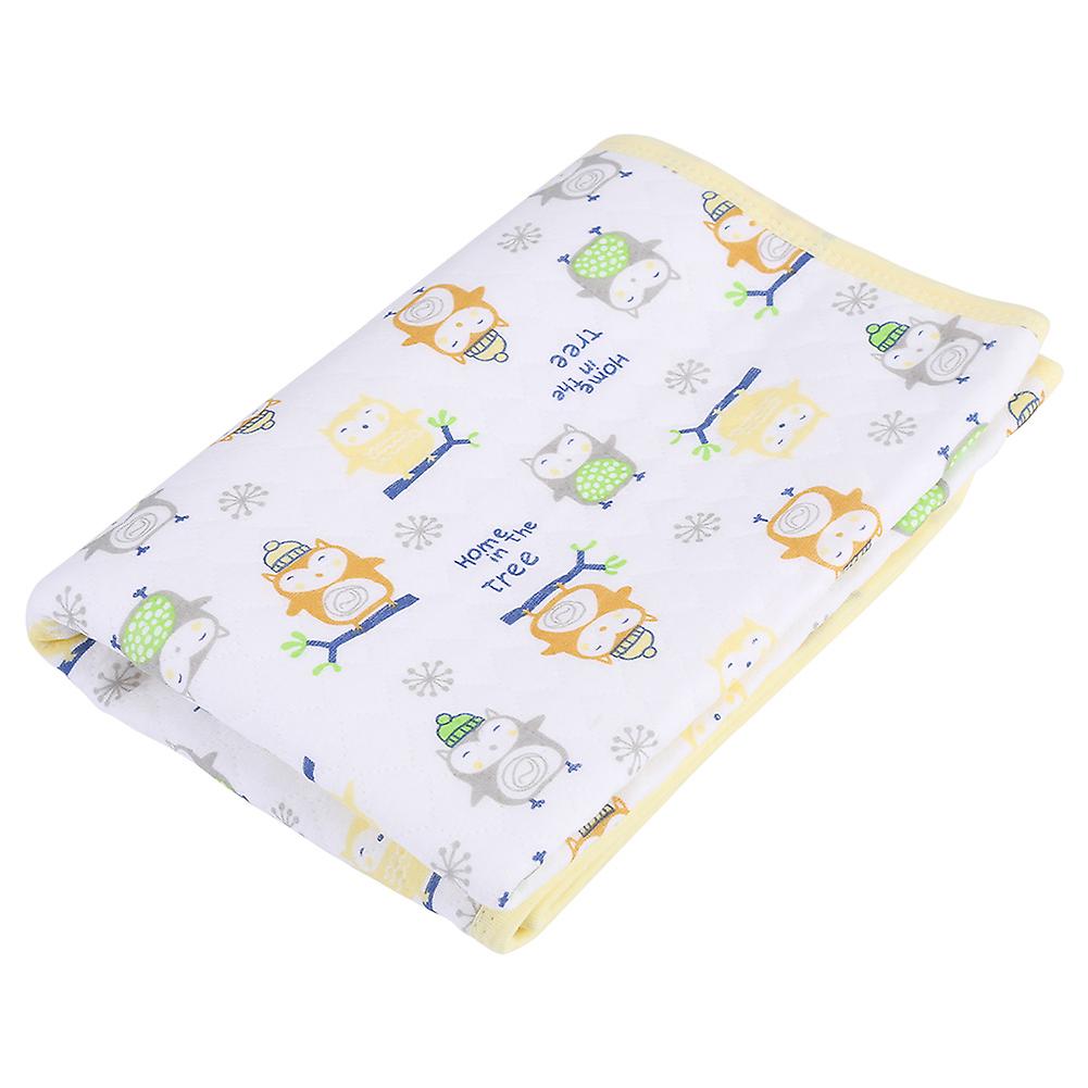 Waterproof Cotton Baby Urine Mat Diaper Changing Pad Cover Yellow Size M