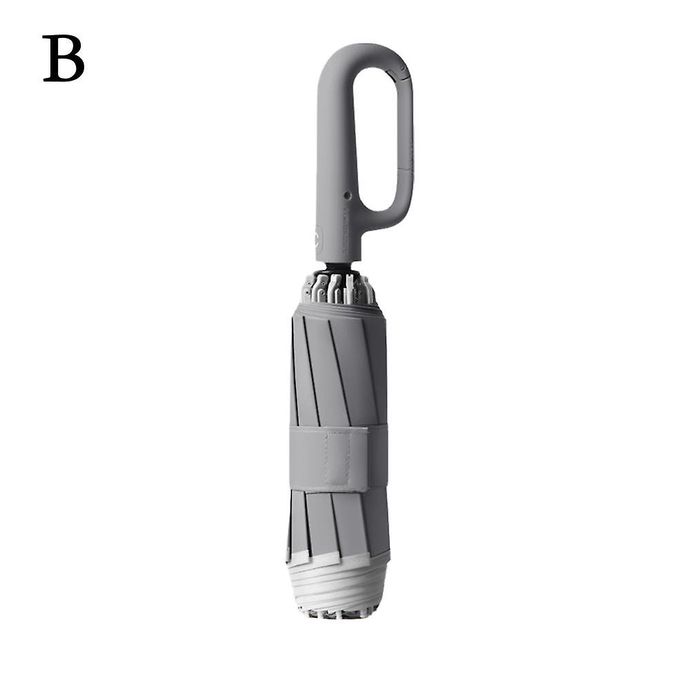 Rings Buckle Umbrella Automatic Storm Resistance Reinforce Sunscreen Rainproof