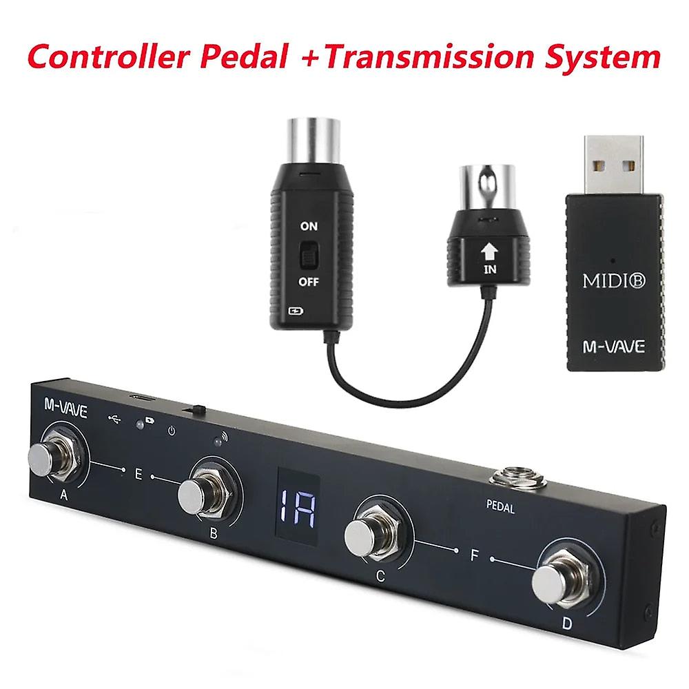 M-vave Chocolate Bt Rechargeable 4 Buttons Midi Controller Pedal App Control With Wireless Transmission System