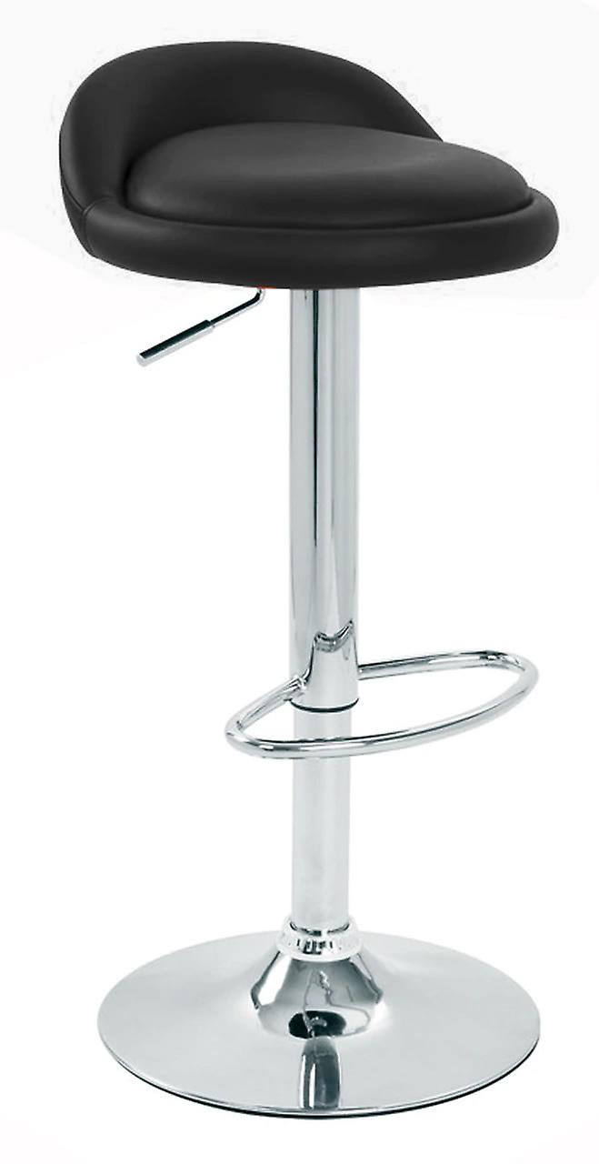 Gaor Adjustable Breakfast Bar Stool Black Leather