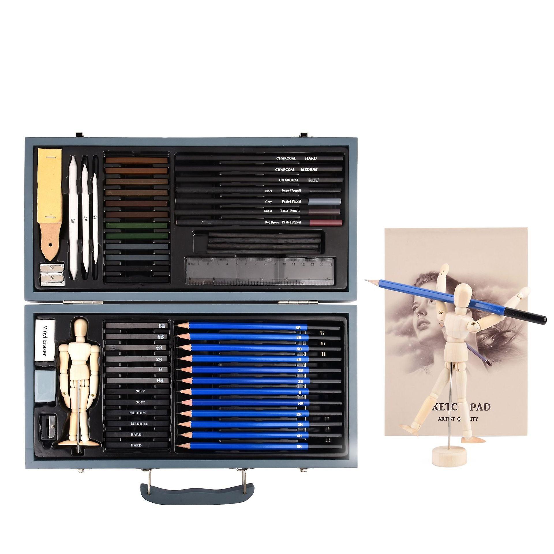 60 pcs croquis crayon outils de peinture professionnels fournitures d’art