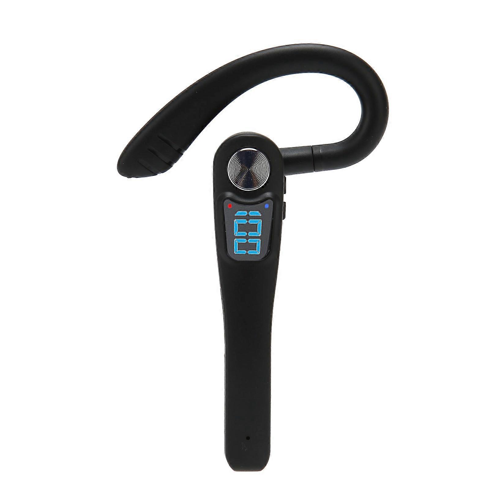 Bluetooth Earpiece Hands Free Long Battery Life Single Ear Wireless Headset with Voice Control for Driving Business X7 Single Battery Carton Boxed