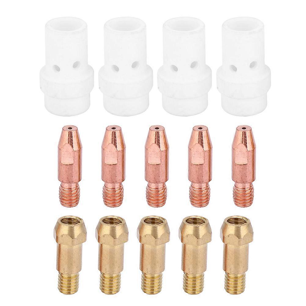 14pcs Contact Tip Gas Diffuser Tip Holder Set for Binzel 36KD MIG Welding Torch1.0mm