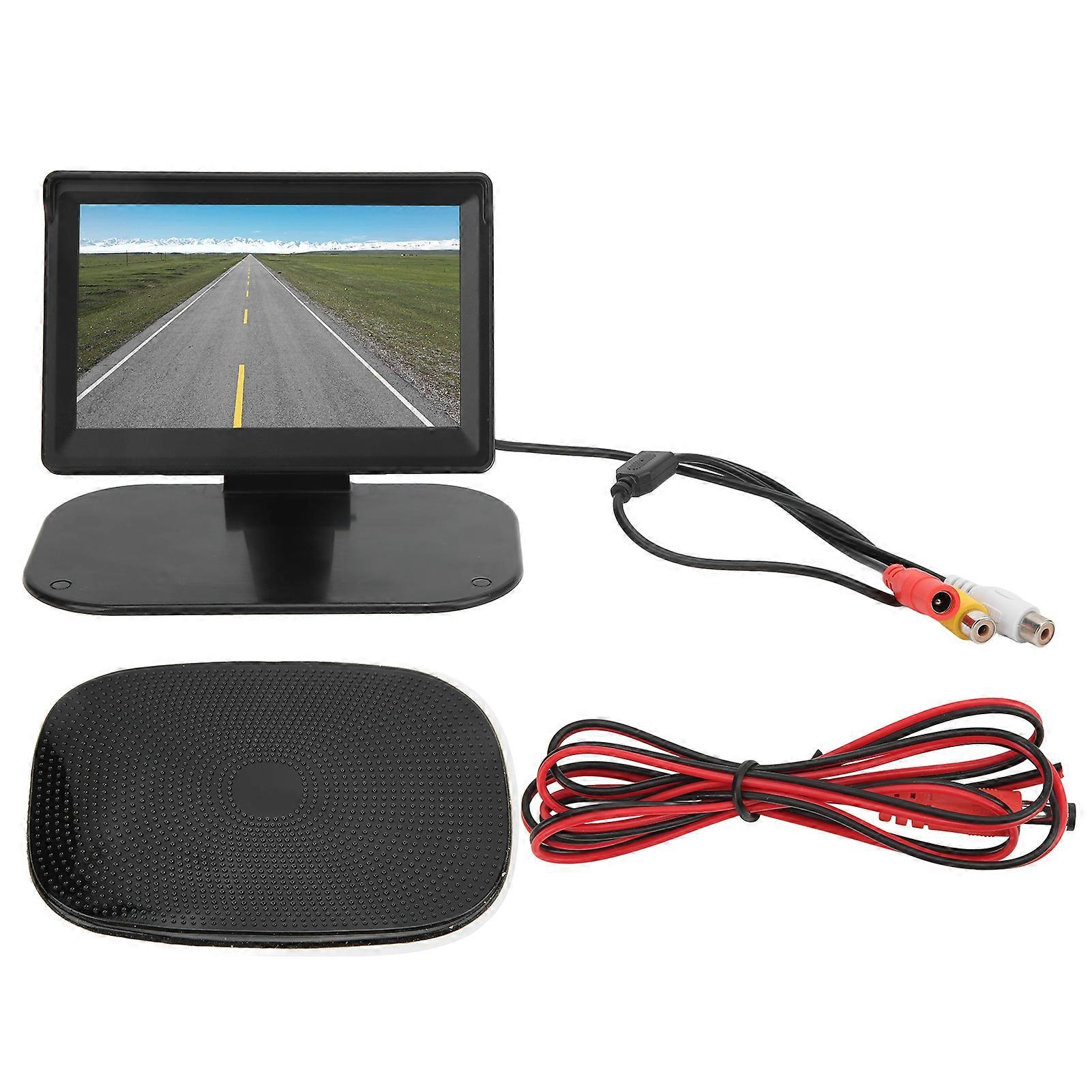 5in Car Backup Monitor Foldable HD IPS Display Screen Two Way Video Input Universal for Truck Vehicles NO.45982