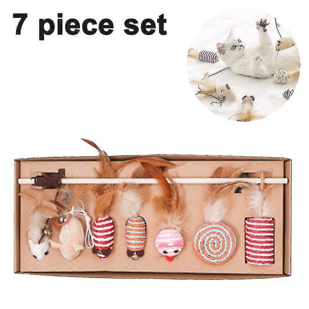 Caixa de presente de sete peças para brinquedos e palitos de gato