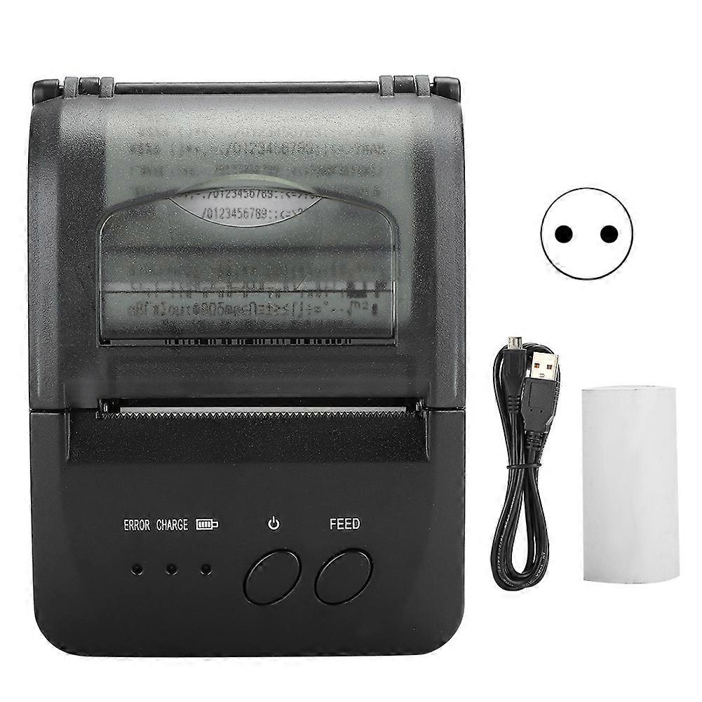 Thermal Printer Wireless Light Weight for Bluetooth / Linux / Android / IOS (100-240V)(EU Plug )