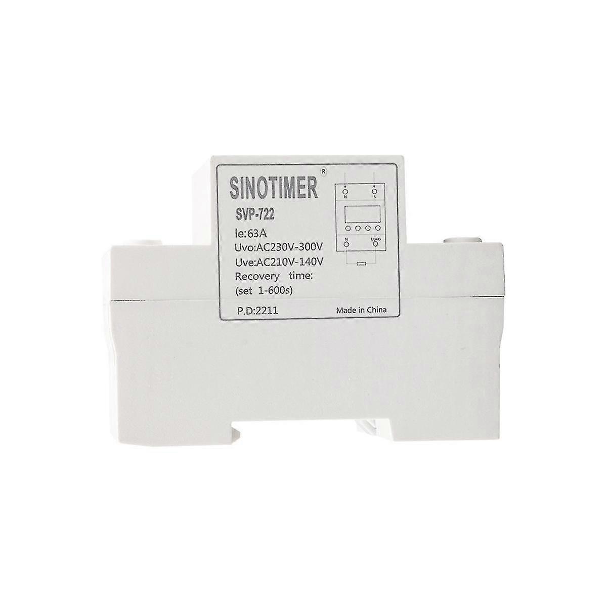 Svp-722 63a Din Rail Adjustable Over Voltage And Under Voltage Protective Device Protector Relay O