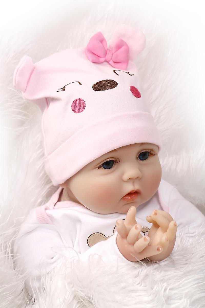 55 سنتيمتر لينة الجسم سيليكون Bebes تولد من جديد دمية طفل لعبة للفتيات حديثي الولادة طفل هدية عيد ميلاد وقت النوم التعليم المبكر هدية عيد الميلاد