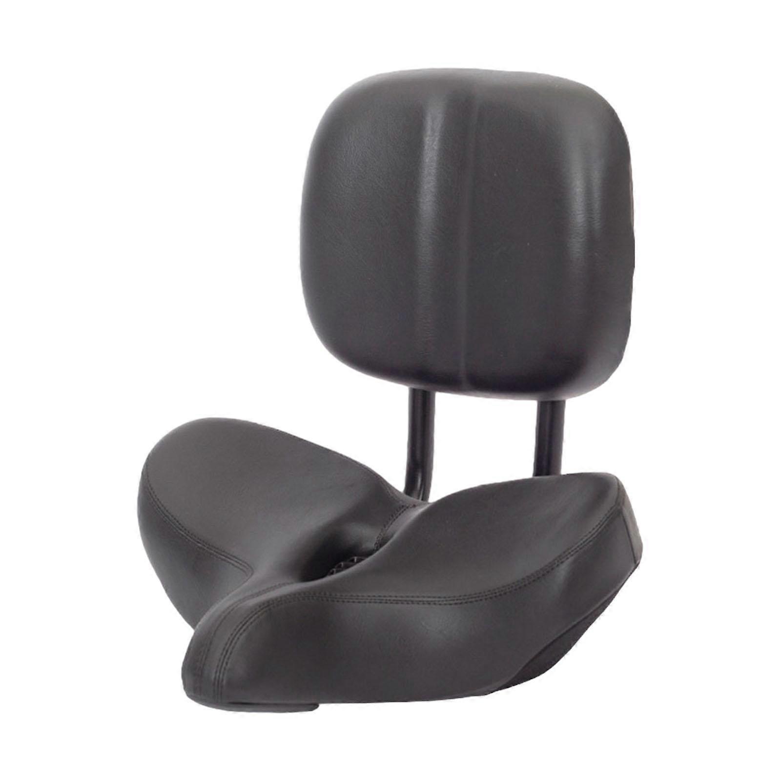 Bike Seat with Backrest Tricycle Portable Cushion Easy to Install Adjustable Gray